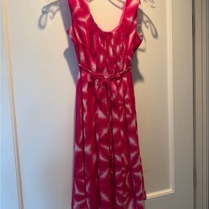 Calvin Klein Pink and White Tie Dye Dress size 2